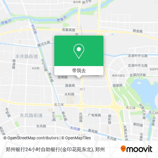 郑州银行24小时自助银行(金印花苑东北)地图