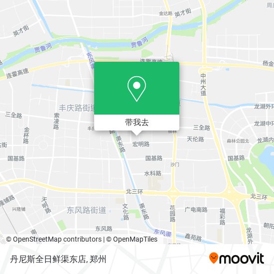丹尼斯全日鲜渠东店地图