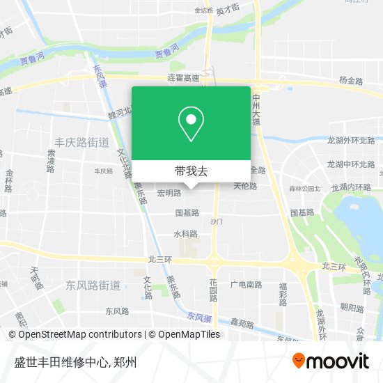 盛世丰田维修中心地图