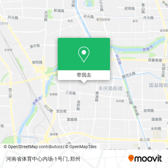 河南省体育中心内场-1号门地图