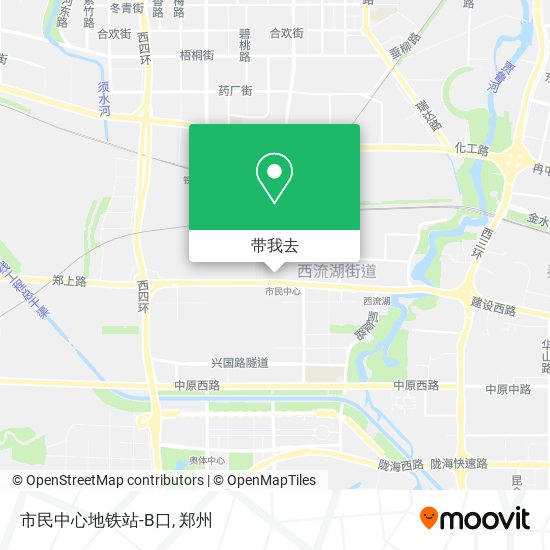 市民中心地铁站-B口地图