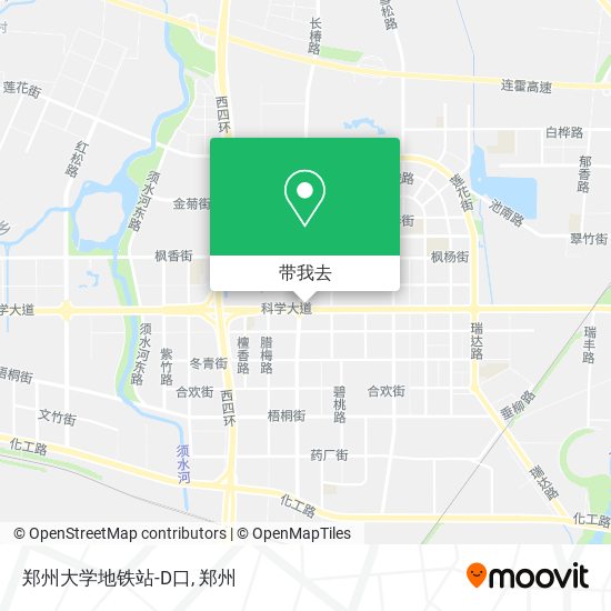 郑州大学地铁站-D口地图