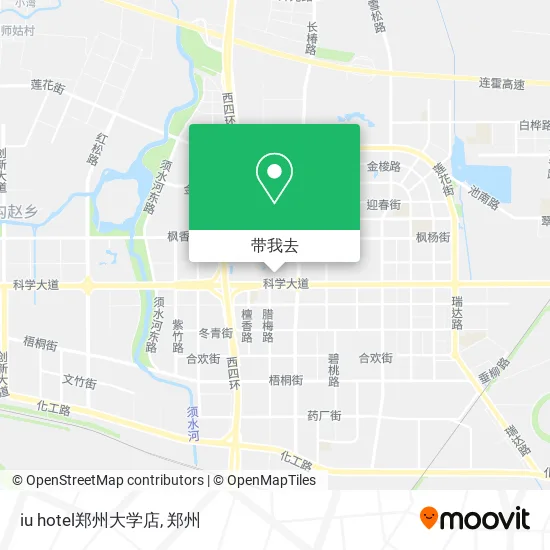 iu hotel郑州大学店地图