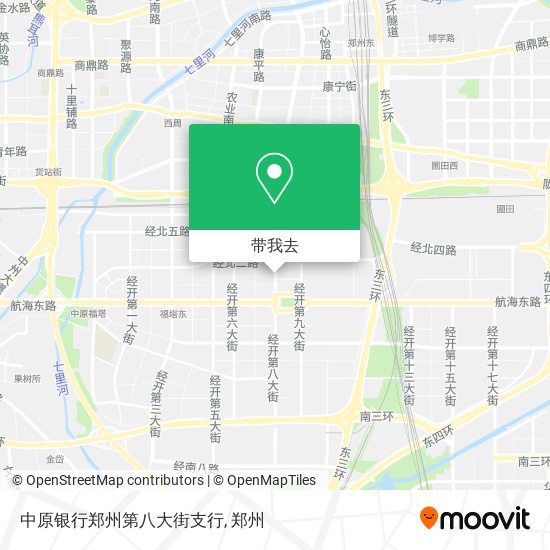 中原银行郑州第八大街支行地图