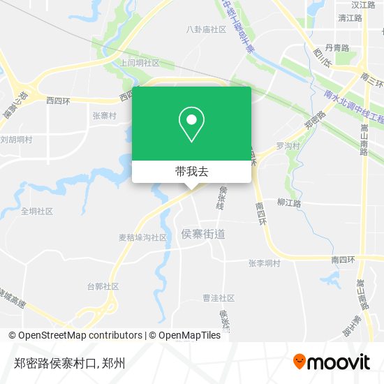 郑密路侯寨村口地图