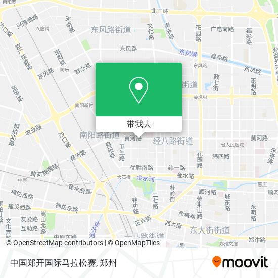 中国郑开国际马拉松赛地图