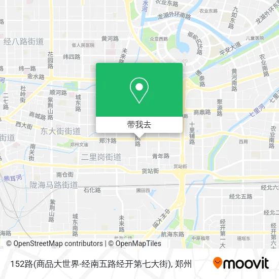 152路(商品大世界-经南五路经开第七大街)地图