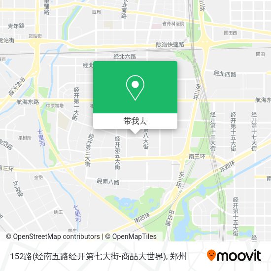 152路(经南五路经开第七大街-商品大世界)地图
