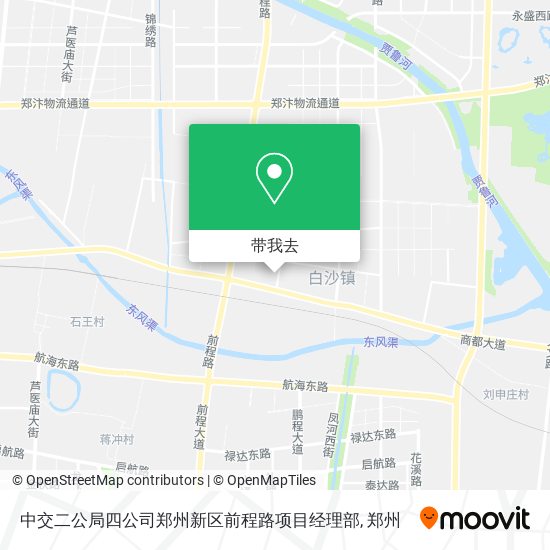 中交二公局四公司郑州新区前程路项目经理部地图