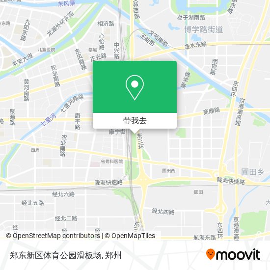 郑东新区体育公园滑板场地图