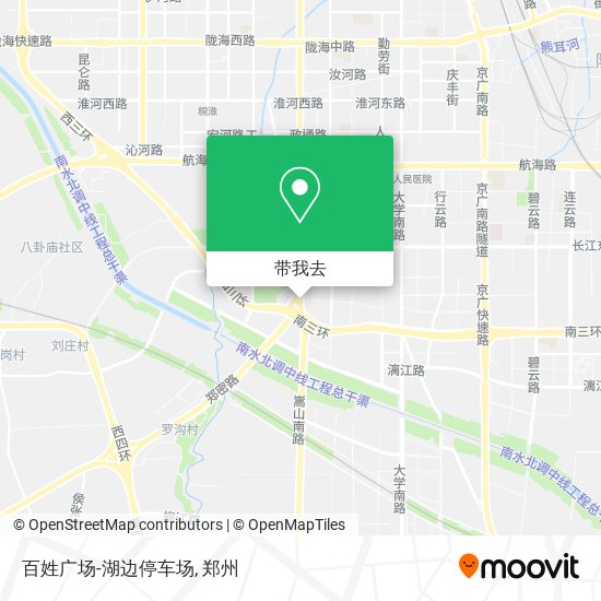 百姓广场-湖边停车场地图