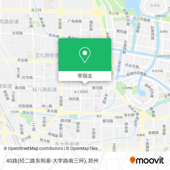 40路(经二路东韩寨-大学路南三环)地图