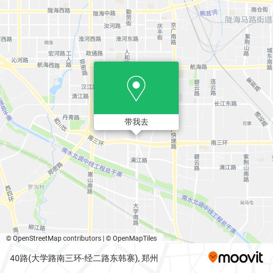 40路(大学路南三环-经二路东韩寨)地图