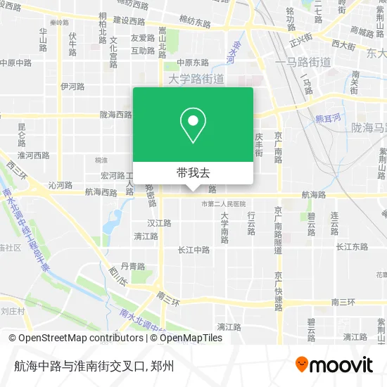 航海中路与淮南街交叉口地图