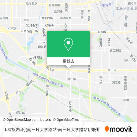 b3路(内环)(南三环大学路站-南三环大学路站)地图
