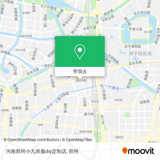 河南郑州小九班服diy定制店地图