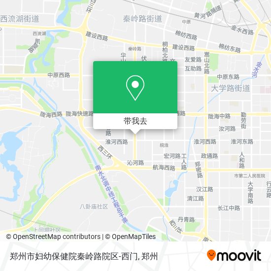 郑州市妇幼保健院秦岭路院区-西门地图