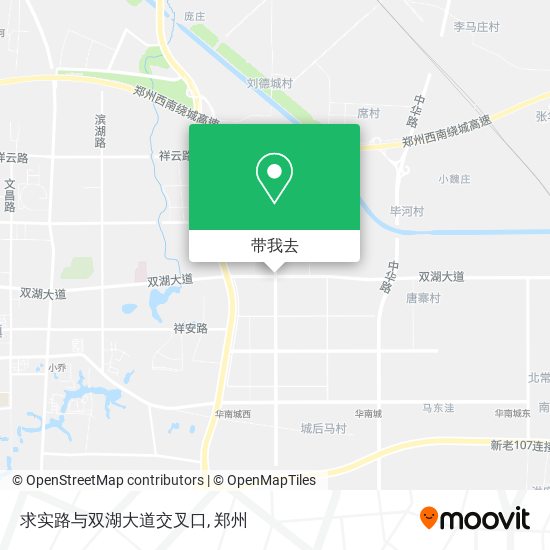 求实路与双湖大道交叉口地图