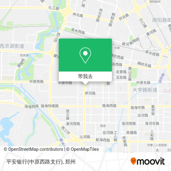平安银行(中原西路支行)地图