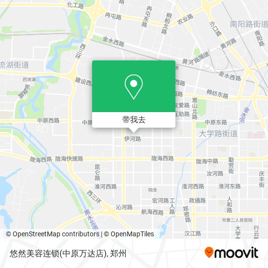 悠然美容连锁(中原万达店)地图