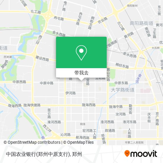 中国农业银行(郑州中原支行)地图