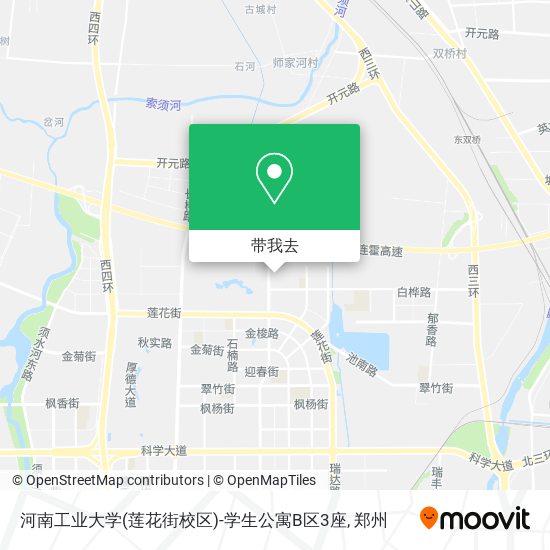 河南工业大学(莲花街校区)-学生公寓B区3座地图