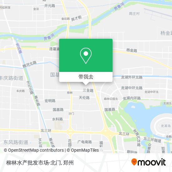 柳林水产批发市场-北门地图