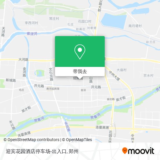 迎宾花园酒店停车场-出入口地图