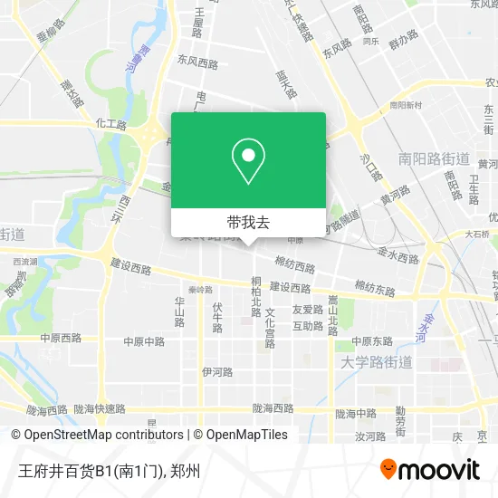 王府井百货B1(南1门)地图