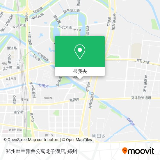 郑州幽兰雅舍公寓龙子湖店地图