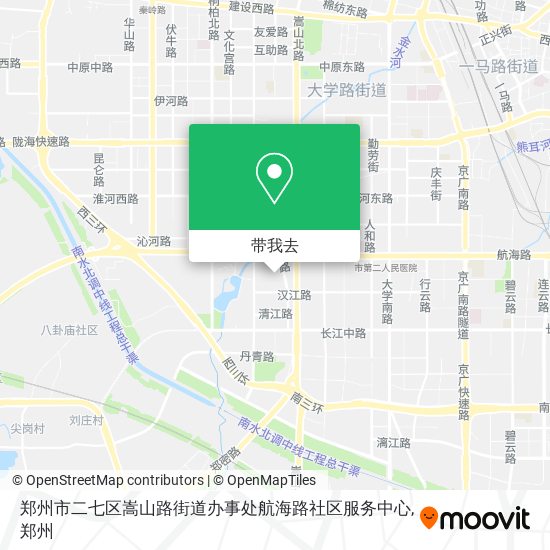郑州市二七区嵩山路街道办事处航海路社区服务中心地图