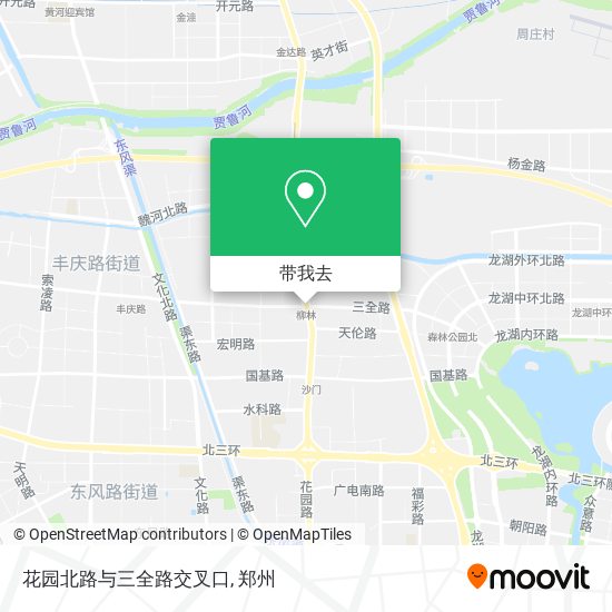 花园北路与三全路交叉口地图