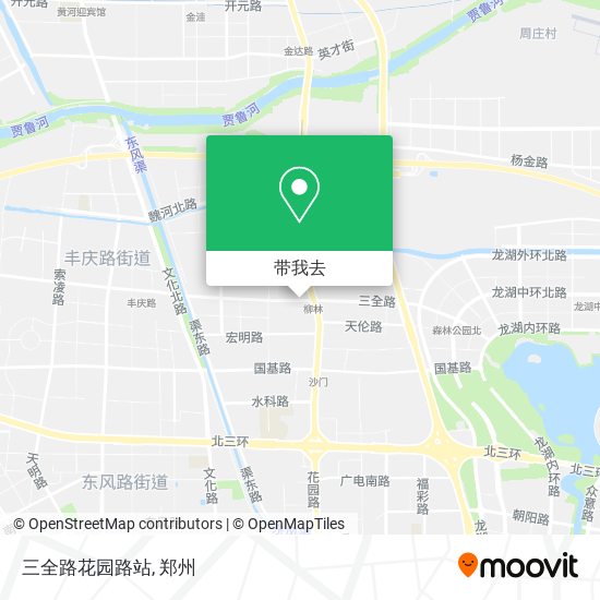 三全路花园路站地图
