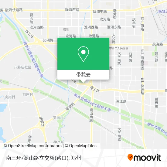 南三环/嵩山路立交桥(路口)地图