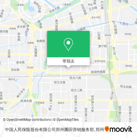 中国人民保险股份有限公司郑州圃田营销服务部地图