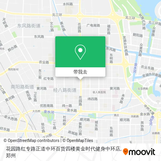 花园路红专路正道中环百货四楼黄金时代健身中环店地图