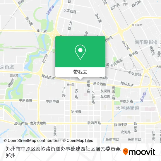 郑州市中原区秦岭路街道办事处建西社区居民委员会地图