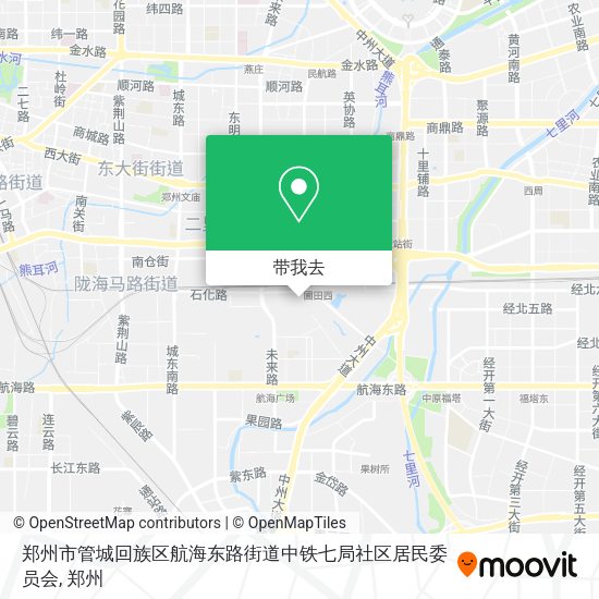 郑州市管城回族区航海东路街道中铁七局社区居民委员会地图