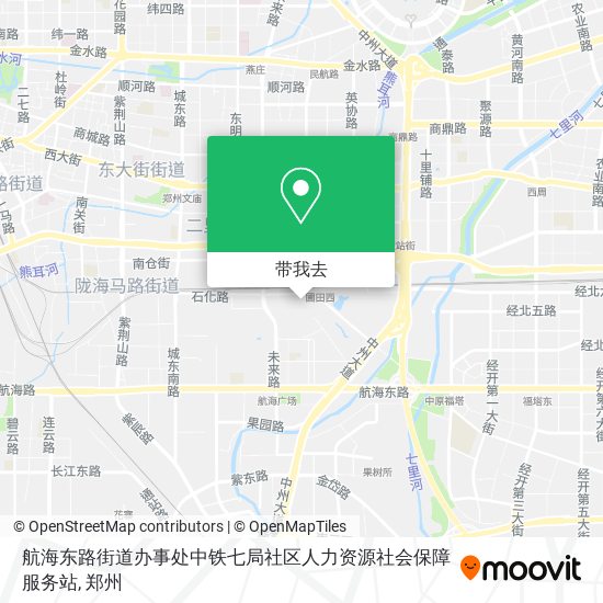 航海东路街道办事处中铁七局社区人力资源社会保障服务站地图