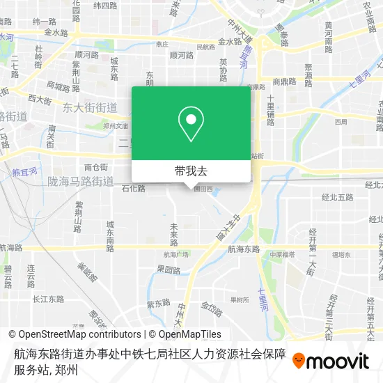 航海东路街道办事处中铁七局社区人力资源社会保障服务站地图