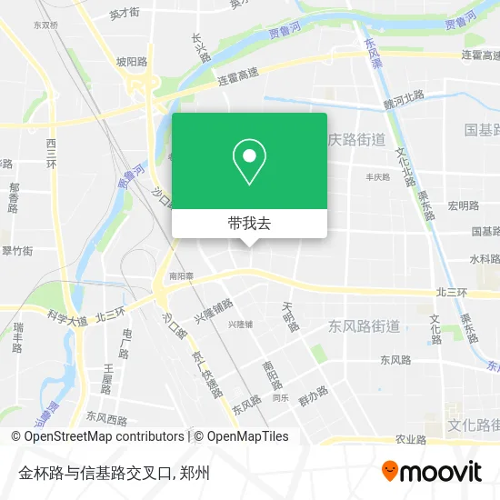 金杯路与信基路交叉口地图