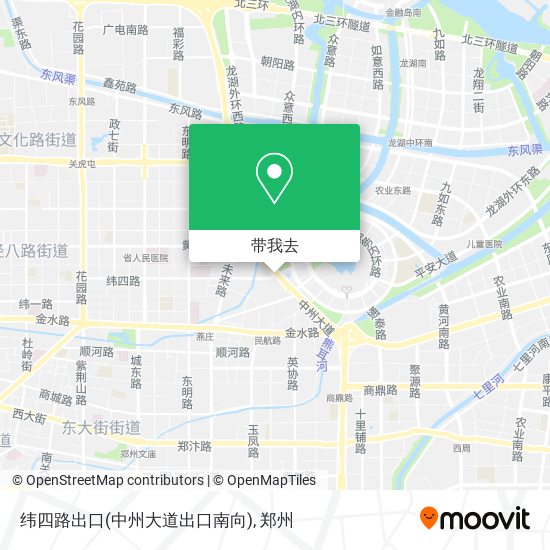 纬四路出口(中州大道出口南向)地图