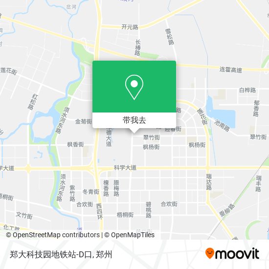 郑大科技园地铁站-D口地图