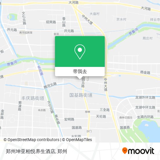 郑州坤亚柏悦养生酒店地图