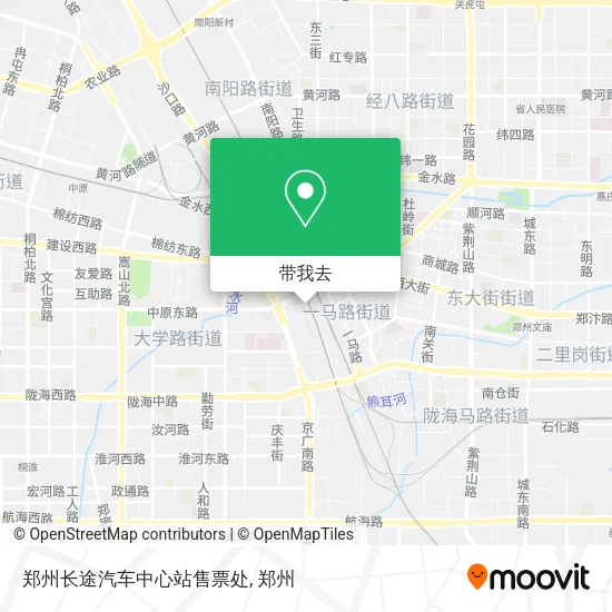 郑州长途汽车中心站售票处地图