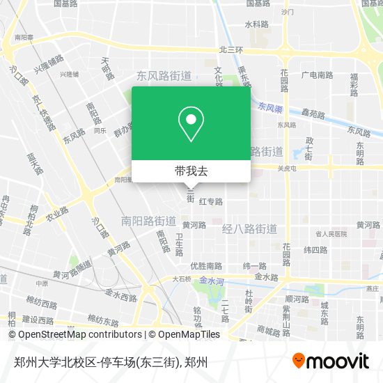 郑州大学北校区-停车场(东三街)地图