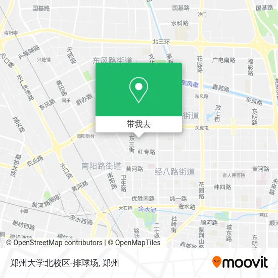郑州大学北校区-排球场地图