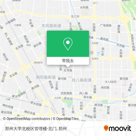 郑州大学北校区管理楼-北门地图