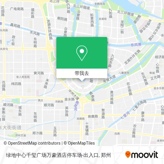 绿地中心千玺广场万豪酒店停车场-出入口地图