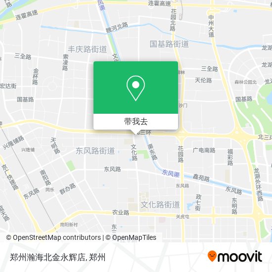 郑州瀚海北金永辉店地图